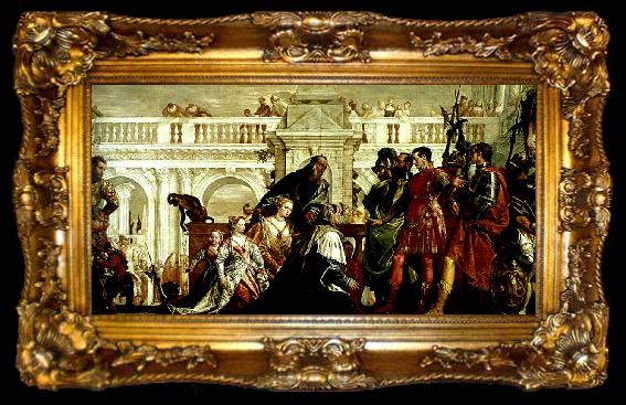 framed  Paolo  Veronese the family of darus before alexander, ta009-2